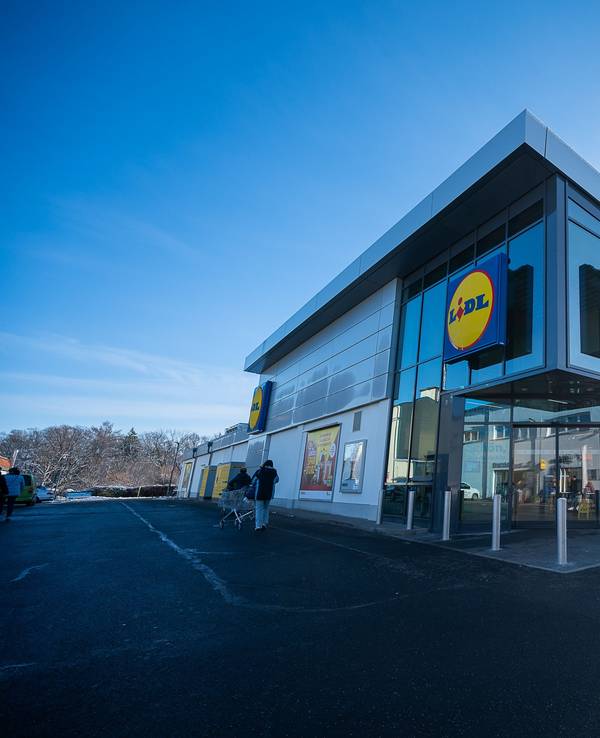 Eine Filiale des Discounters Lidl in der Reichenbacher Straße in Görlitz, fotografiert am 19. Januar 2023.