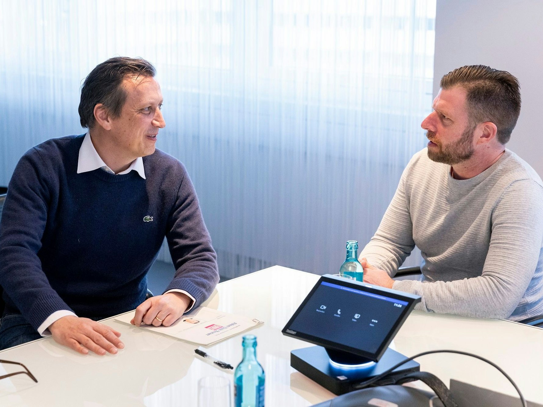 REWE-Chef Lionel Souque im Gespräch mit EXPRESS.de-Reporter Alexander Haubrichs.