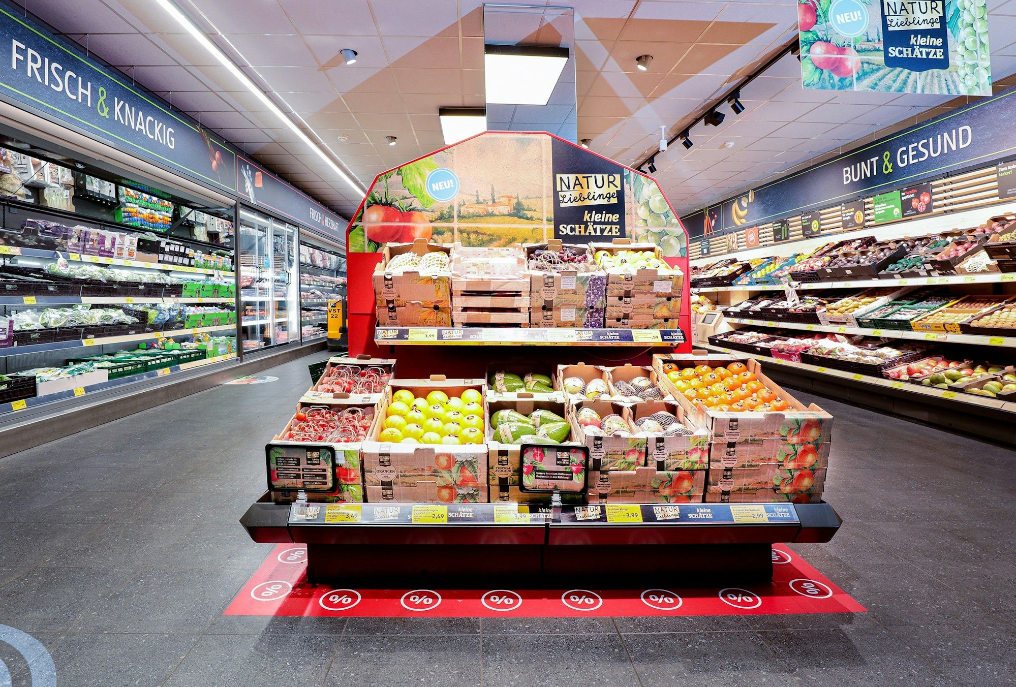 Das Handout von Aldi zeigt eine neue Filiale des Discounters in Langenfeld.