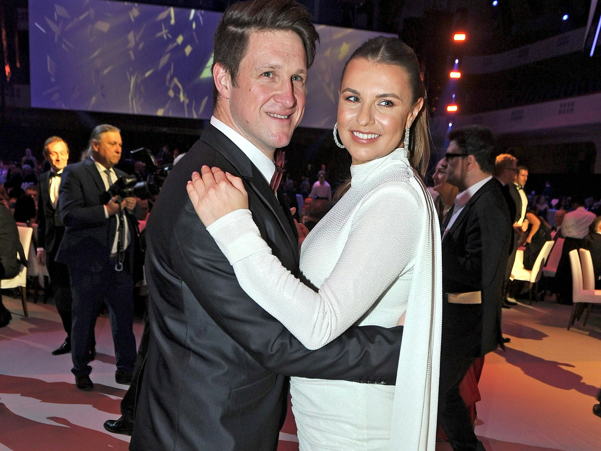 Matthias Steiner und Laura Wontorra anlässlich des Ball des Sports in der Festhalle Frankfurt.