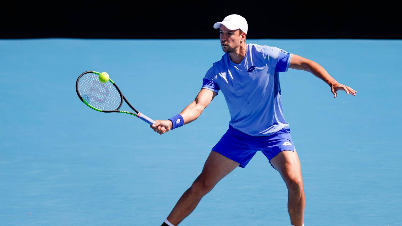 Andreas Mies ist bei den Australian Open in Aktion.