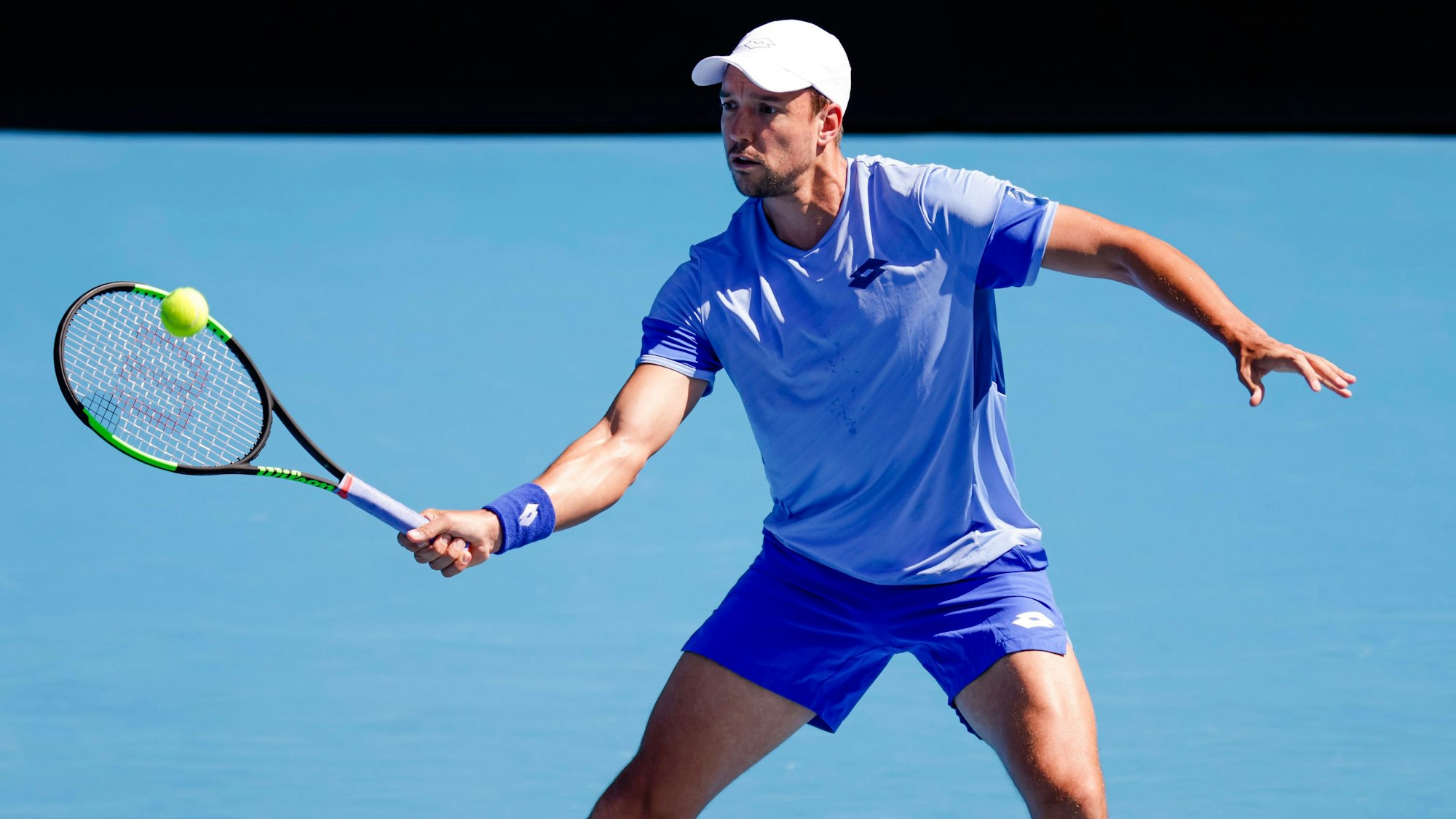 Andreas Mies ist bei den Australian Open in Aktion.