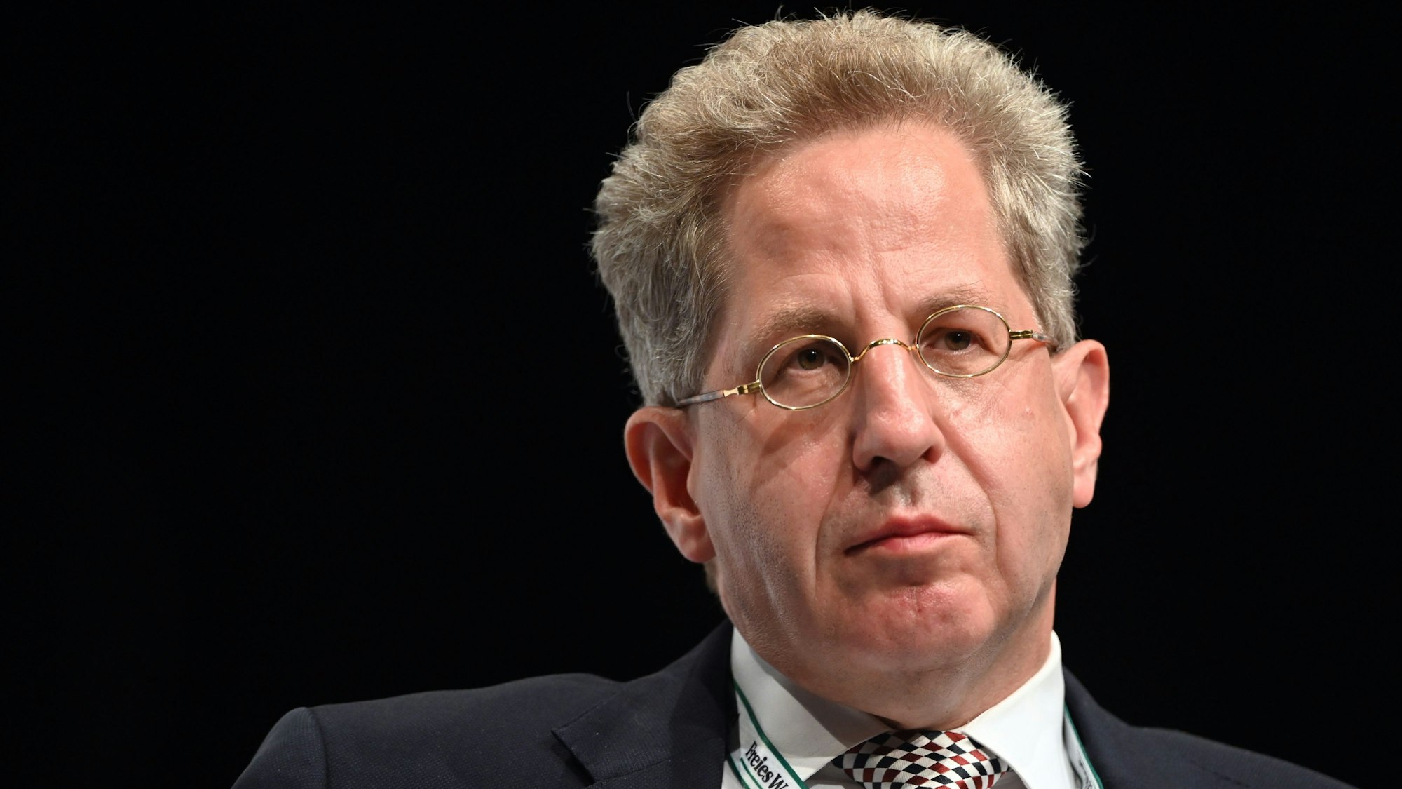 Hans-Georg Maaßen (CDU), früherer Präsident des Bundesamts für Verfassungsschutz, nimmt an der Wahlarena der Zeitung „Freies Wort“ im Congress Centrum Suhl (CCS) teil.