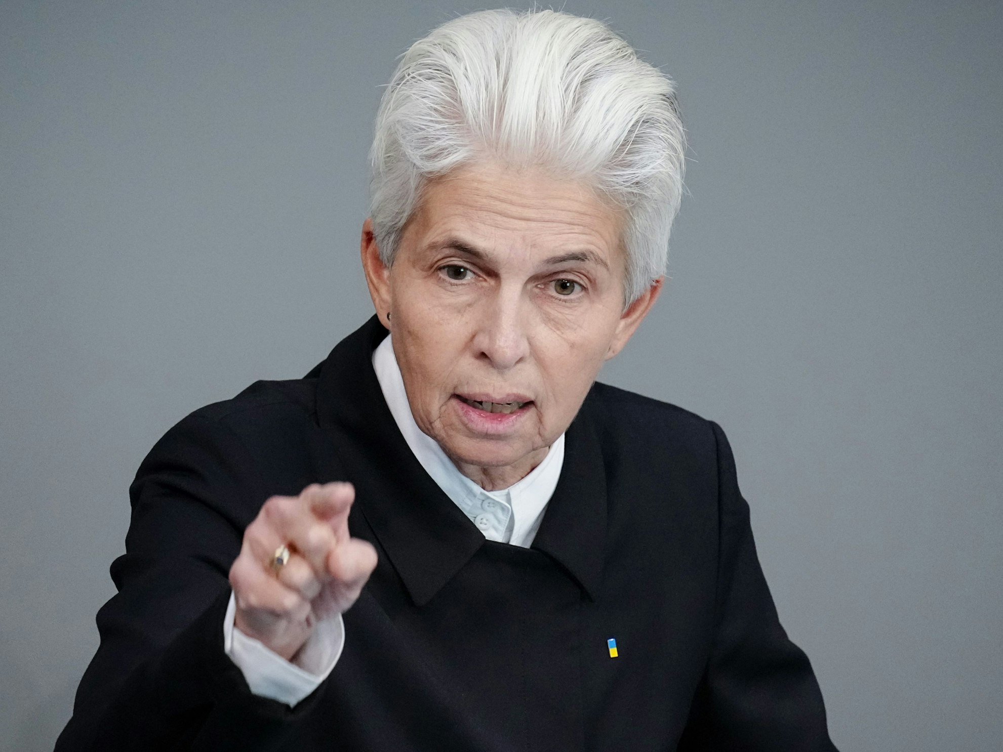 Marie-Agnes Strack-Zimmermann (FDP) bei der Sitzung des Bundestags (2022).