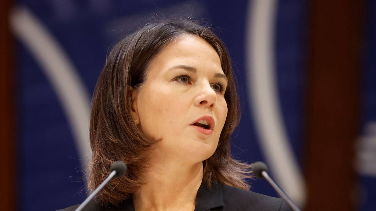 Annalena Baerbock bei ihrer Rede vor der Parlamentarischen Versammlung des Europarates.