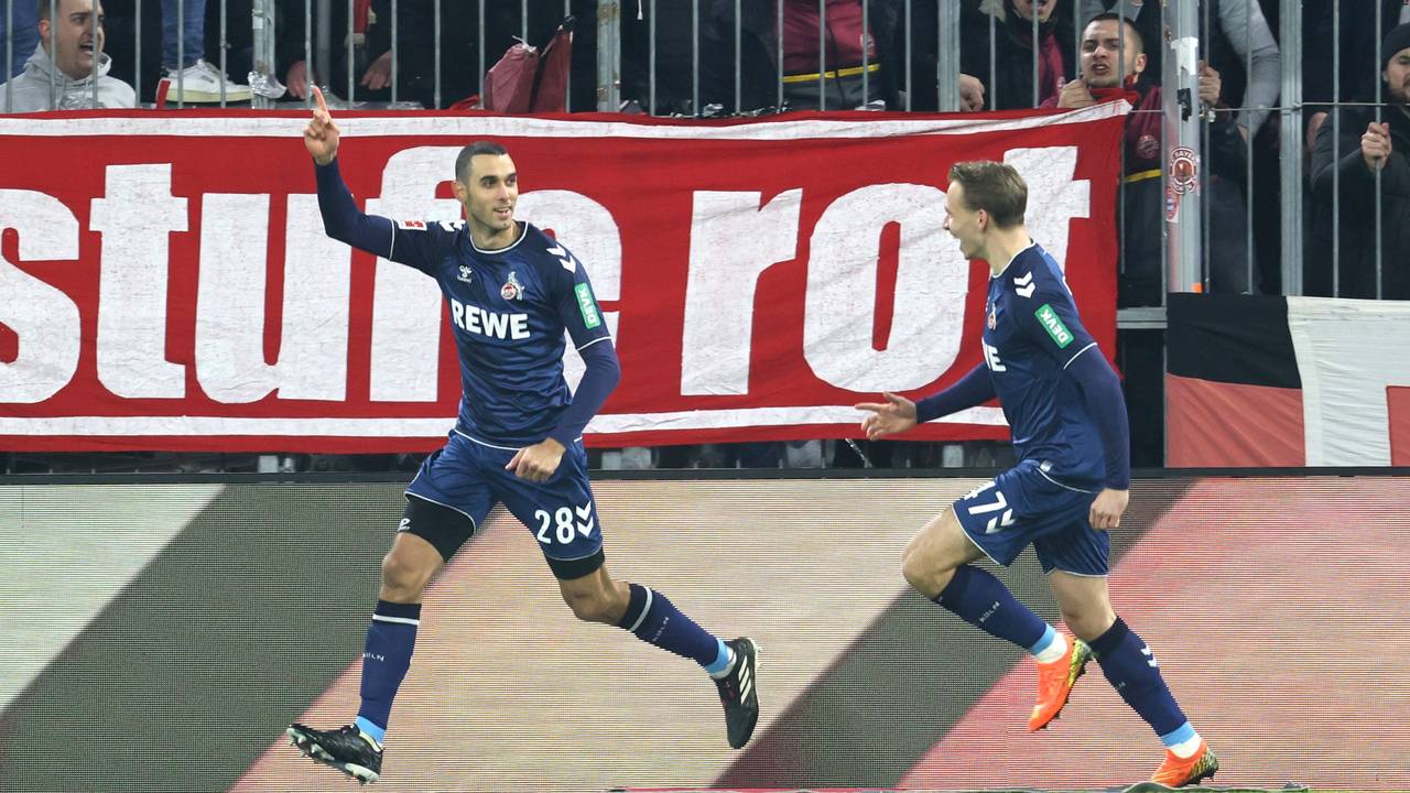Ellyes Skhiri jubelt über sein Tor gegen die Bayern.