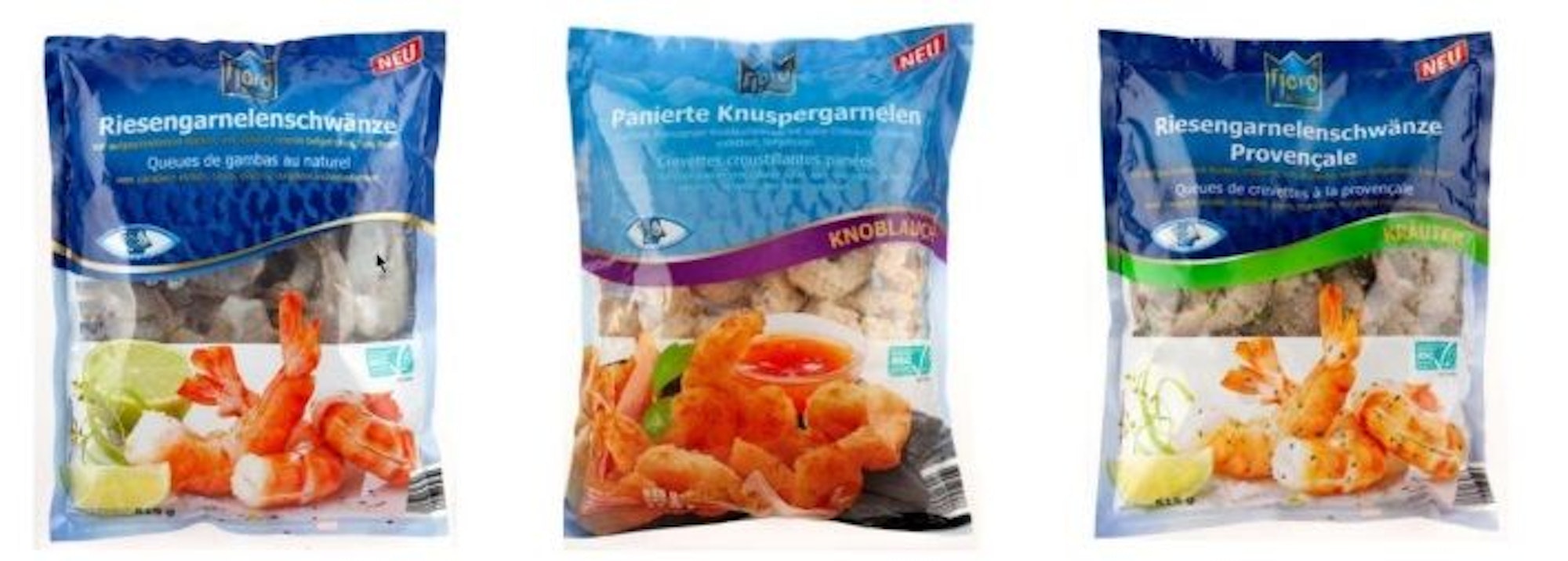 Diese verschiedenen Riesengarnelenschwänze mussten zurückgerufen werden.