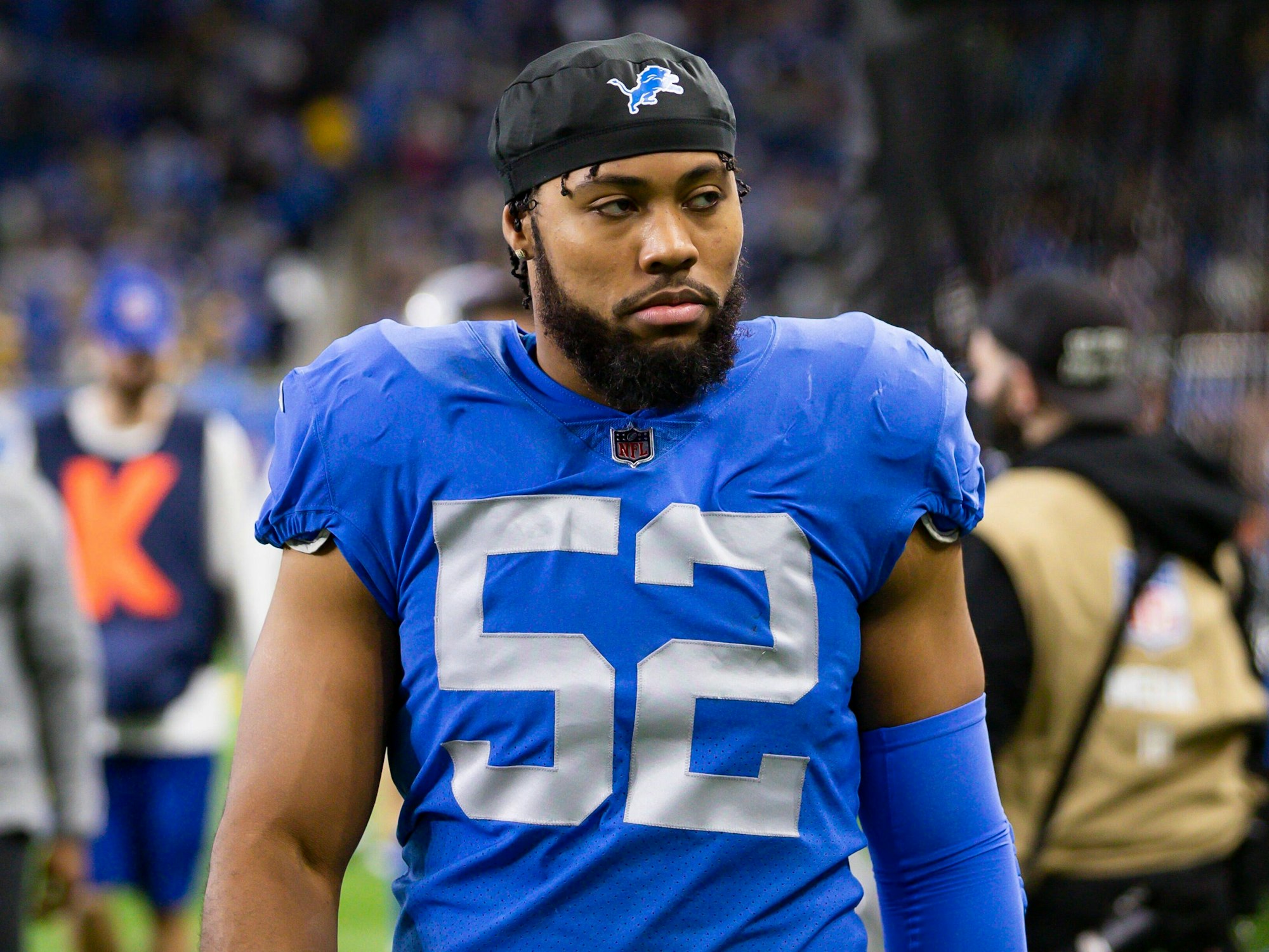 Jessie Lemonier im Trikot der Detroit Lions.