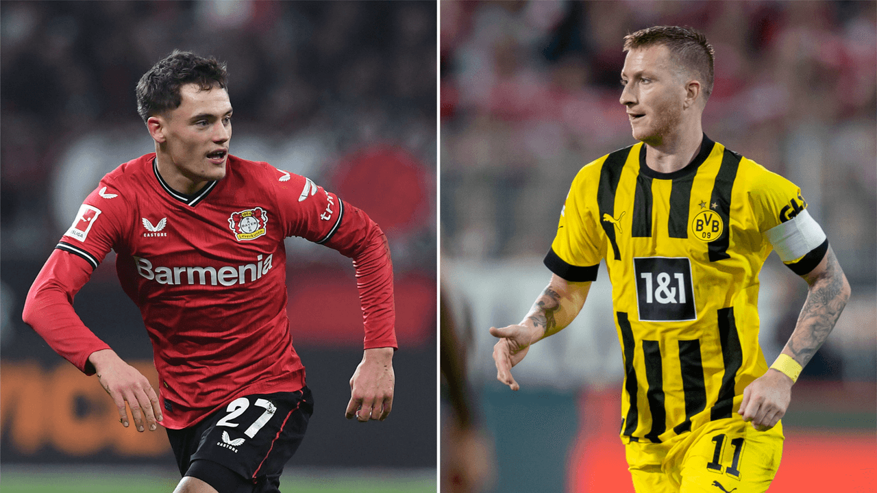 Florian Wirtz (links) und Marco Reus treffen in der Bundesliga aufeinander.