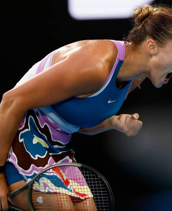 Aryna Sabalenka in Aktion.