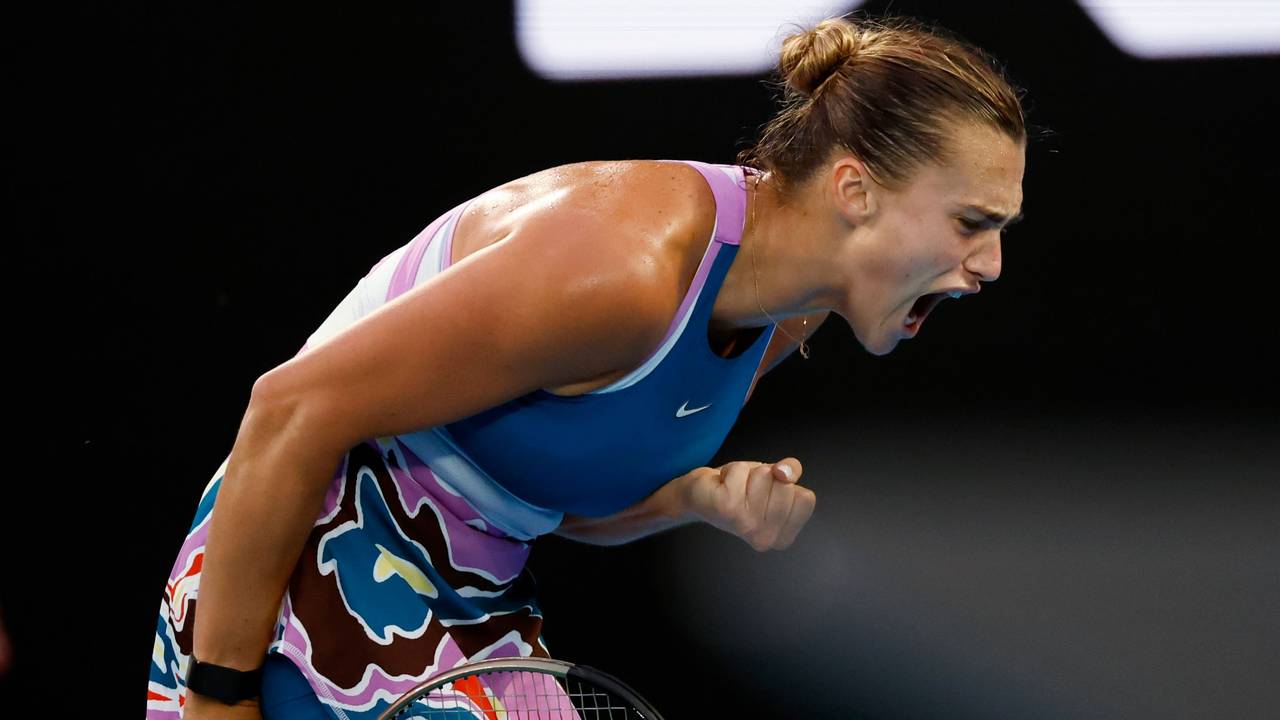 Aryna Sabalenka in Aktion.