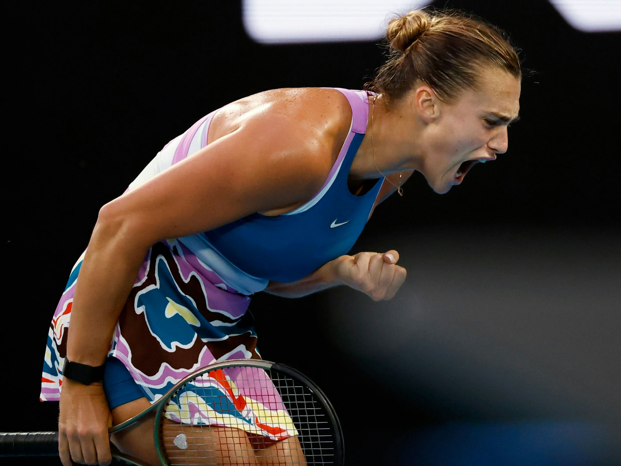 Aryna Sabalenka in Aktion.