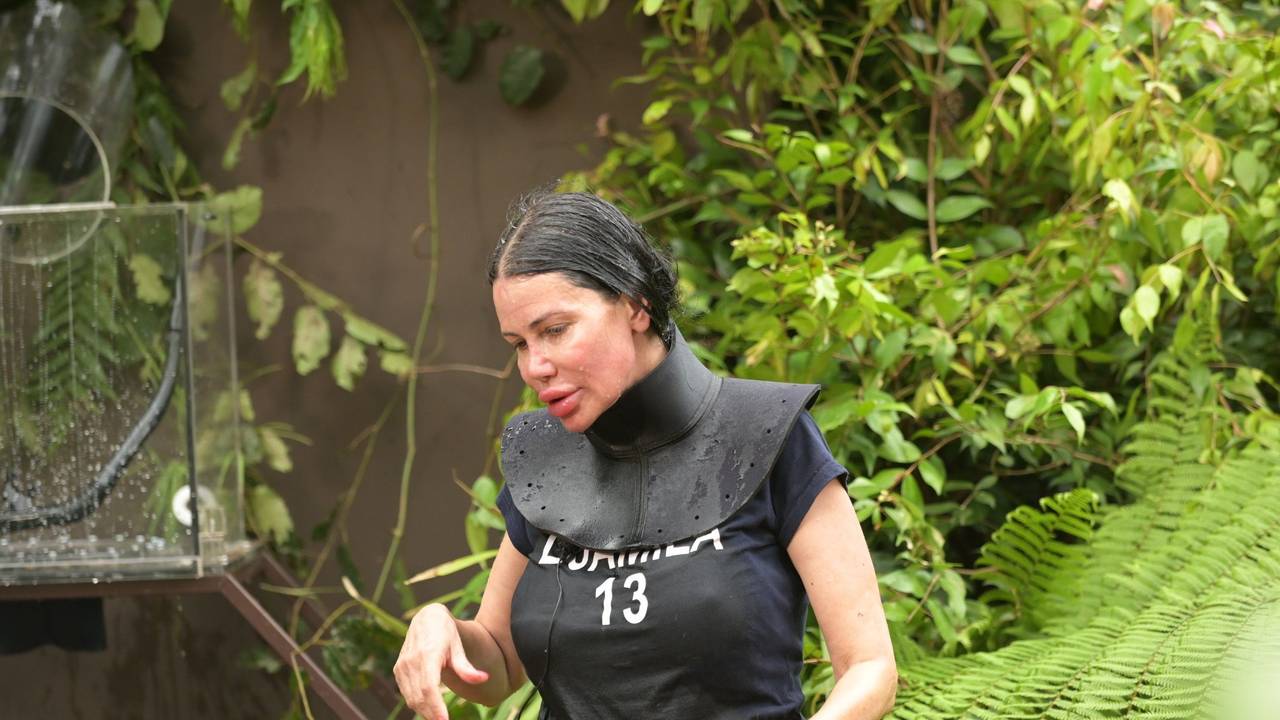Tag 17. Djamila Rowe kämpft in der Dschungelprüfung "Korrekt" um die Vorspeisen.