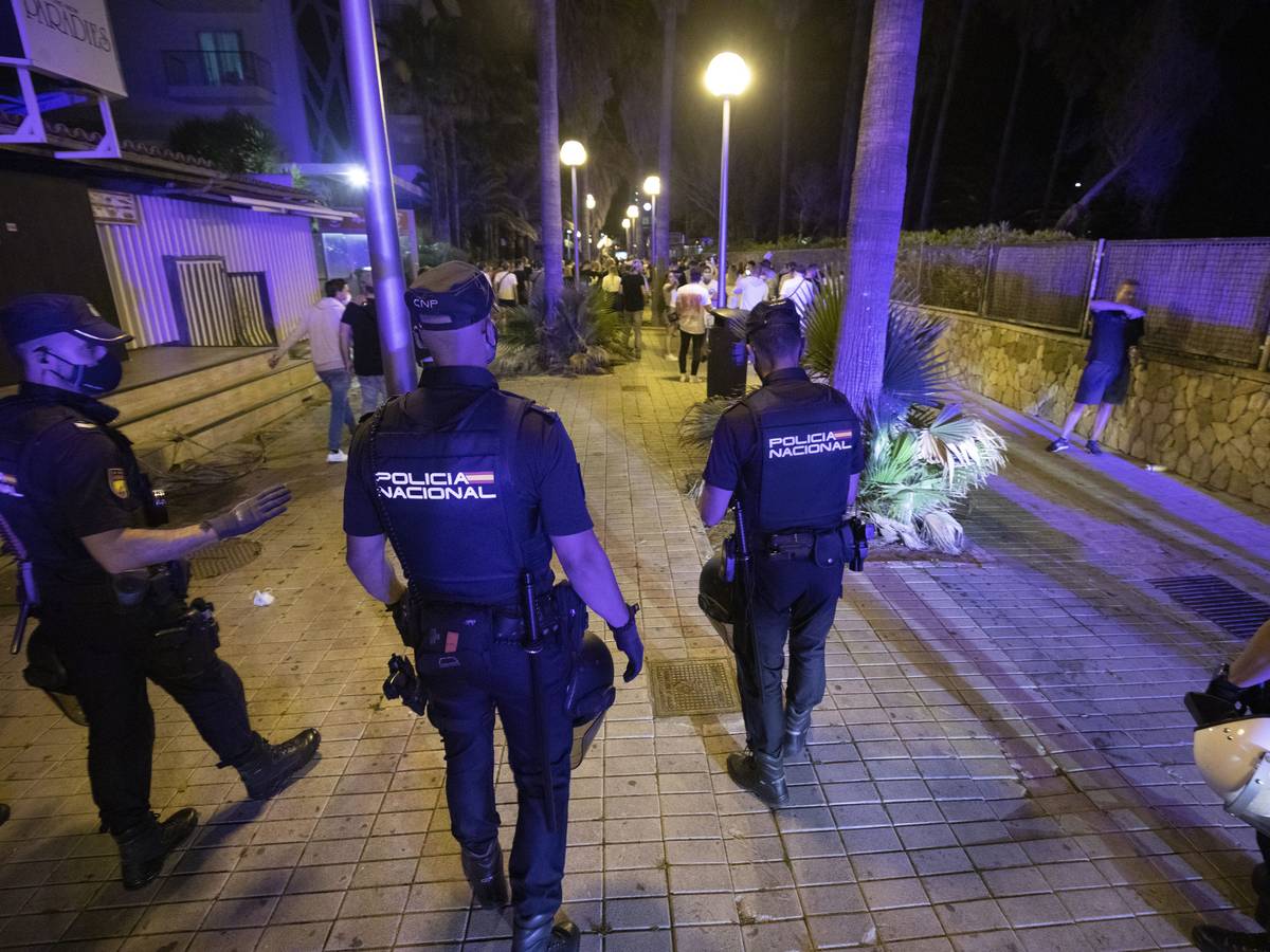 Die Nationalpolizei bei einem Einsatz in Palma de Mallorca