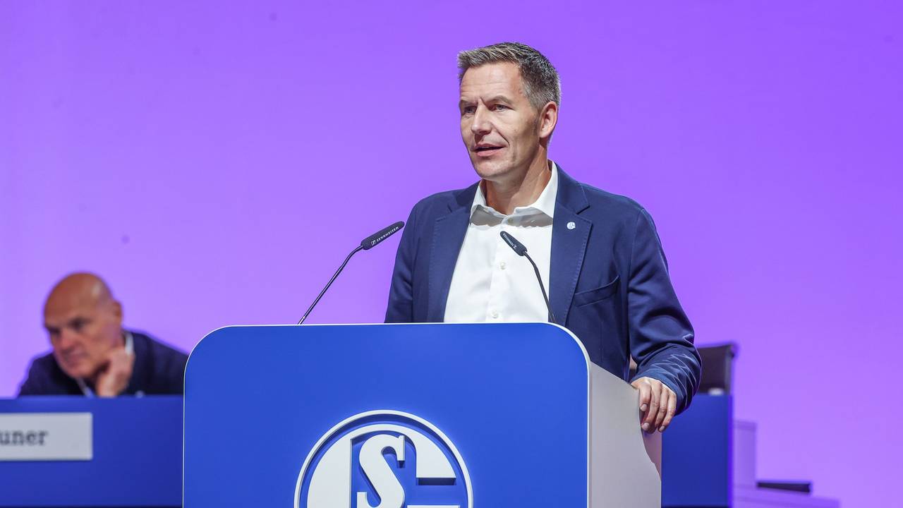 Mitgliederversammlung des FC Schalke 04 in der Veltins Arena: Schalkes Aufsichtsratsvorsitzender Axel Hefer spricht zu den Mitgliedern.