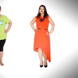 Das Handout zeigt Alexandra aus Wiesbaden – vor und nach der Sat.1-Show „The Biggest Loser“.