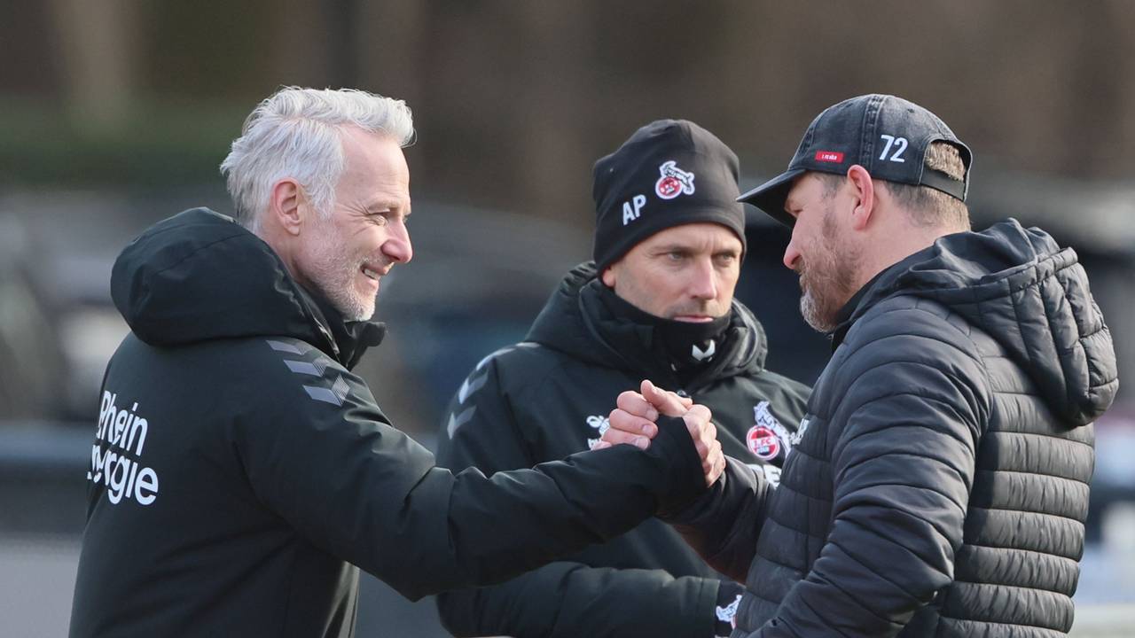 1. FC Köln, Training: Mark Zimmermann, Andre Pawlak, Steffen Baumgart (v. l.)