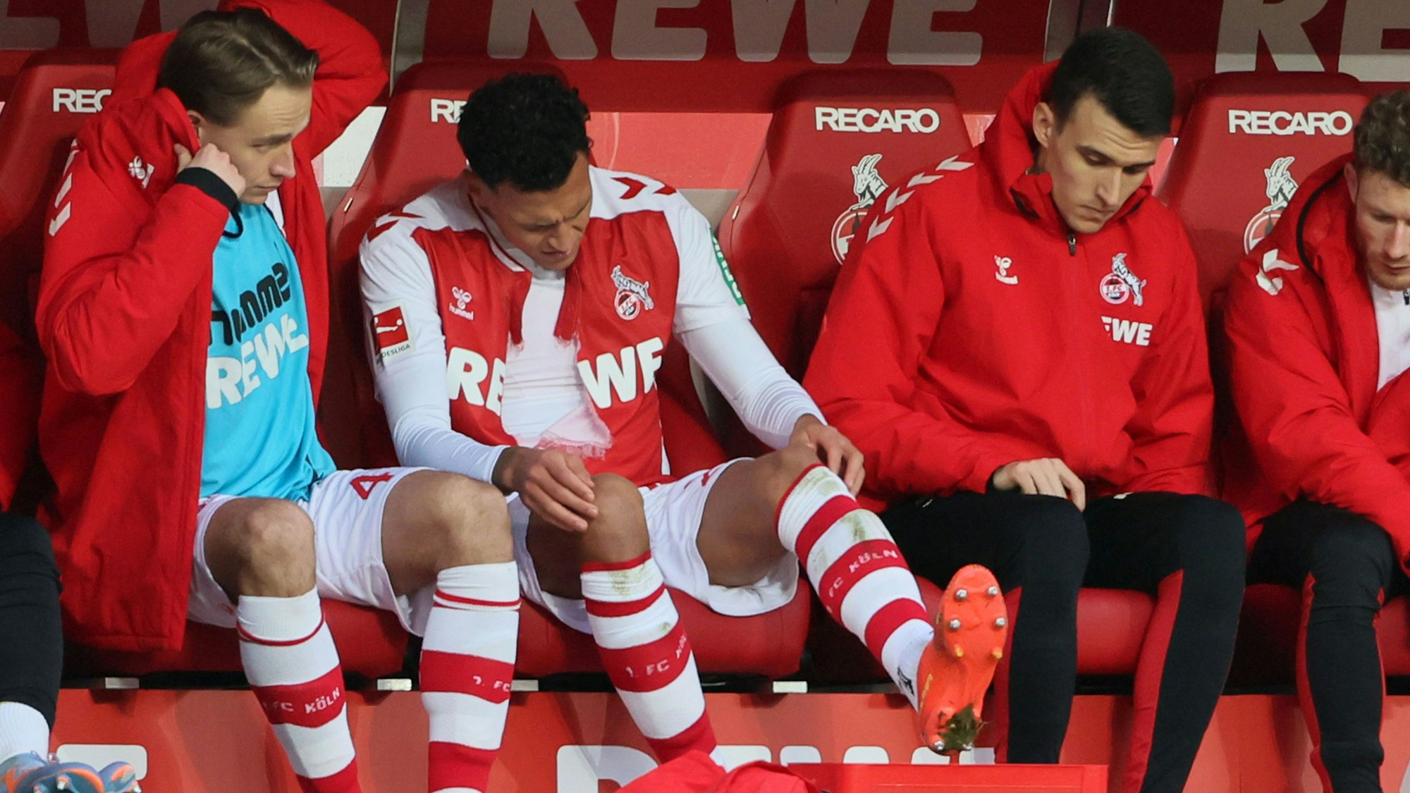 Davie Selke nach seiner Auswechslung gegen Leipzig.