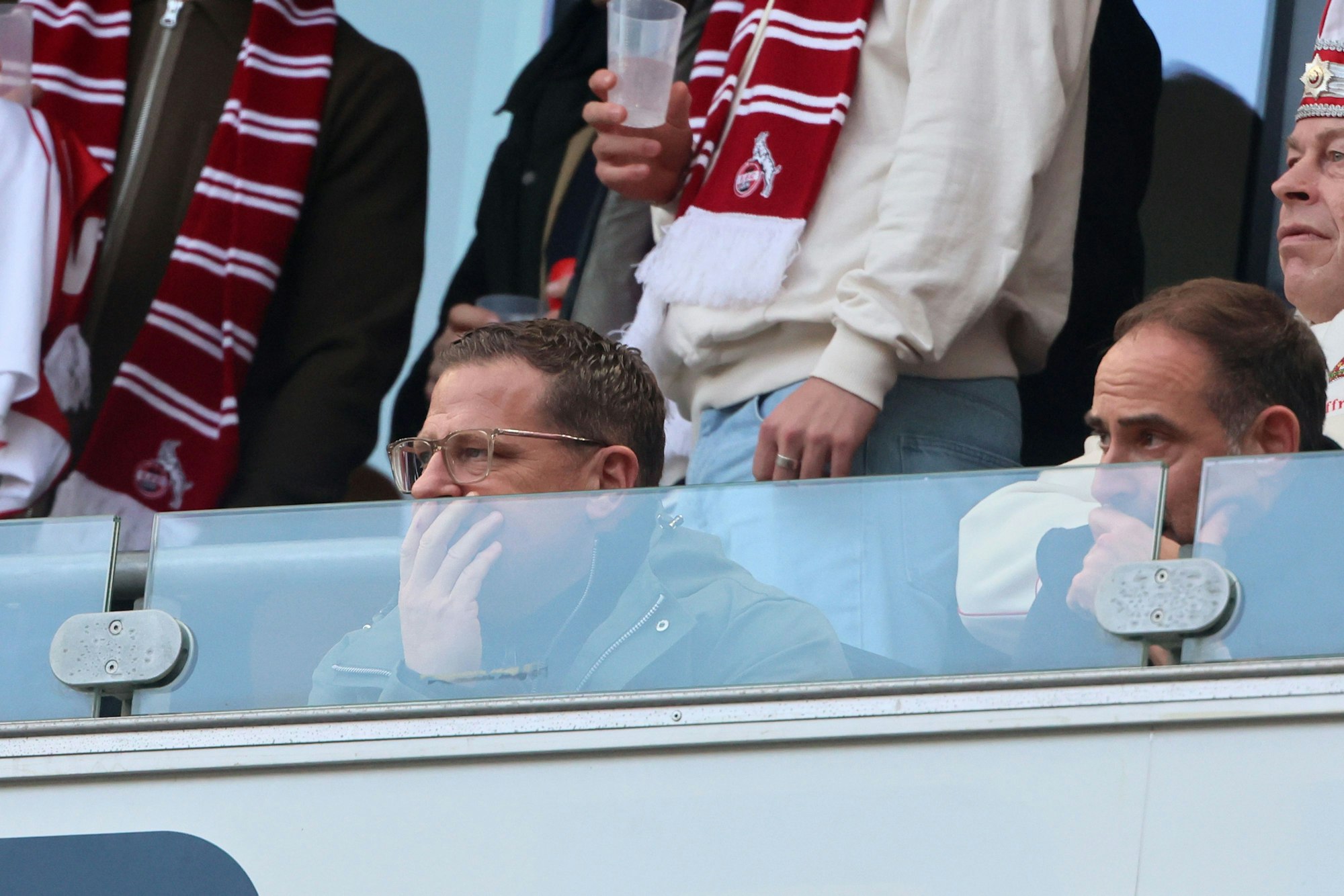 RB-Boss Max Eberl verfolgte das Spiel gegen den 1. FC Köln am Samstag (4 Februar 2023) aus der Geißbock-Loge.