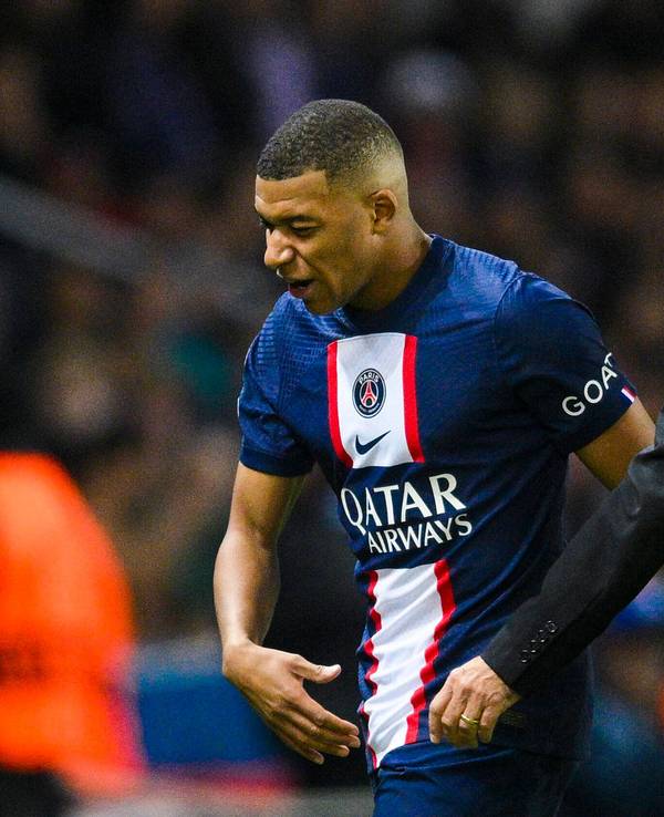 Kylian Mbappe und sein Trainer Christophe Galtier.