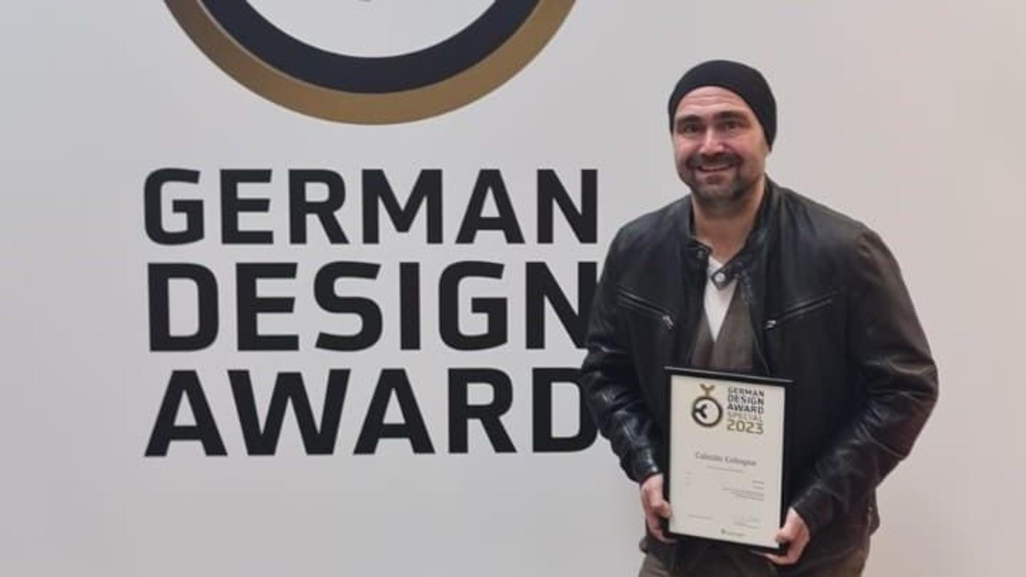 Dirk Loerper bei der Verleihung des deustchen Design-Preises in Frankfurt.