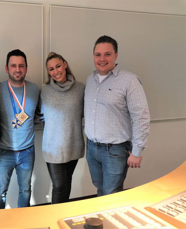 Markus Wallpott, Dominik Becker, Linda Teodosiu, Michael Gerhold beim Podcast Kölsch & Jot.