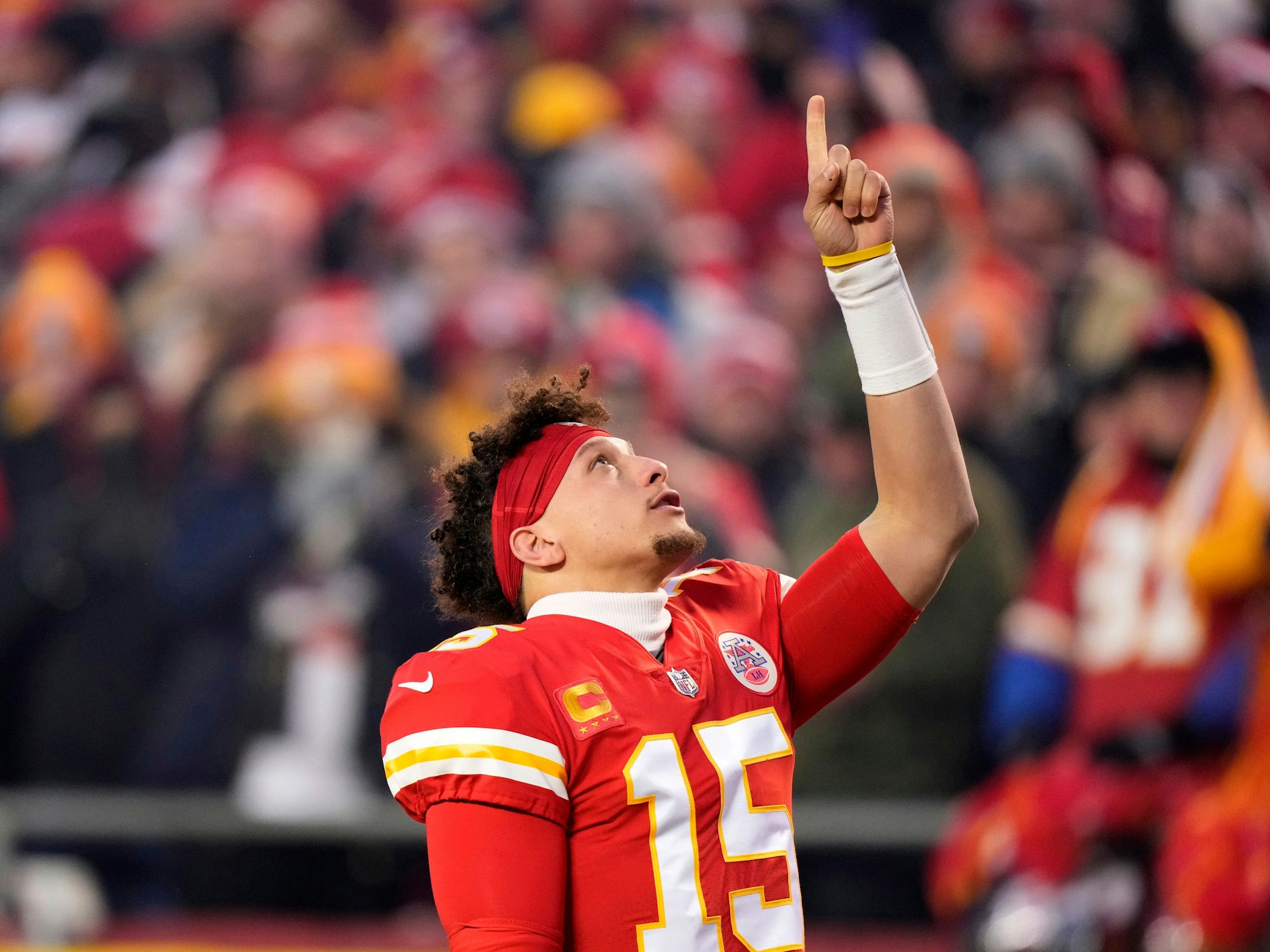 Patrick Mahomes vor dem AFC-Championship-Game seiner Kansas City Chiefs gegen die Cincinnati Bengals.