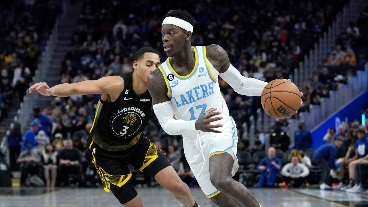Dennis Schröder läuft Jordan Poole davon.