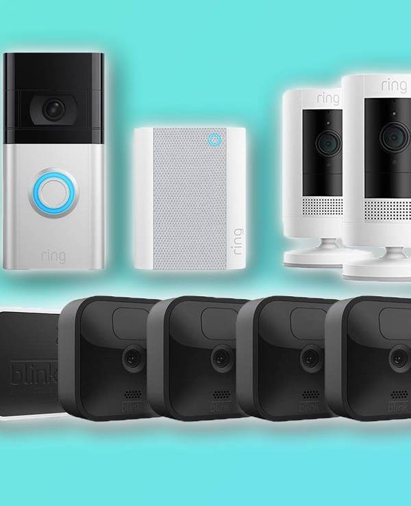 Ring Türklingel, Ring Überwachungskameras und Blink Überwachungskameras. Bild für Ring und Blink Angebot bei Amazon.