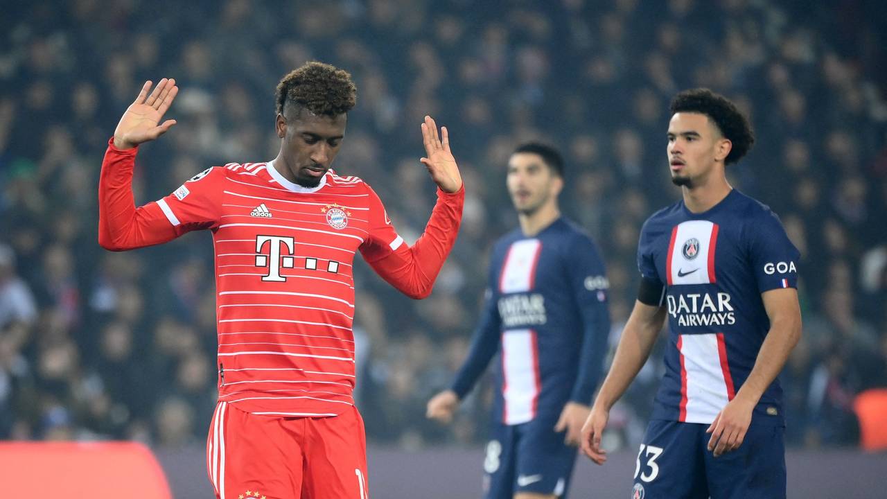 Kingsley Coman jubelt verhalten gegen Paris Saint-Germain.