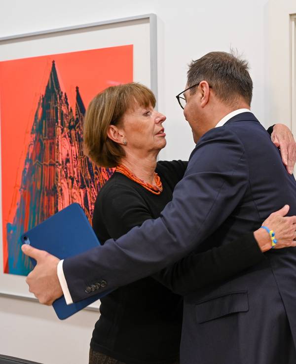 Der neue ukrainische Botschafter Oleksii Makeiev wird von Oberbürgermeisterin Reker empfangen.