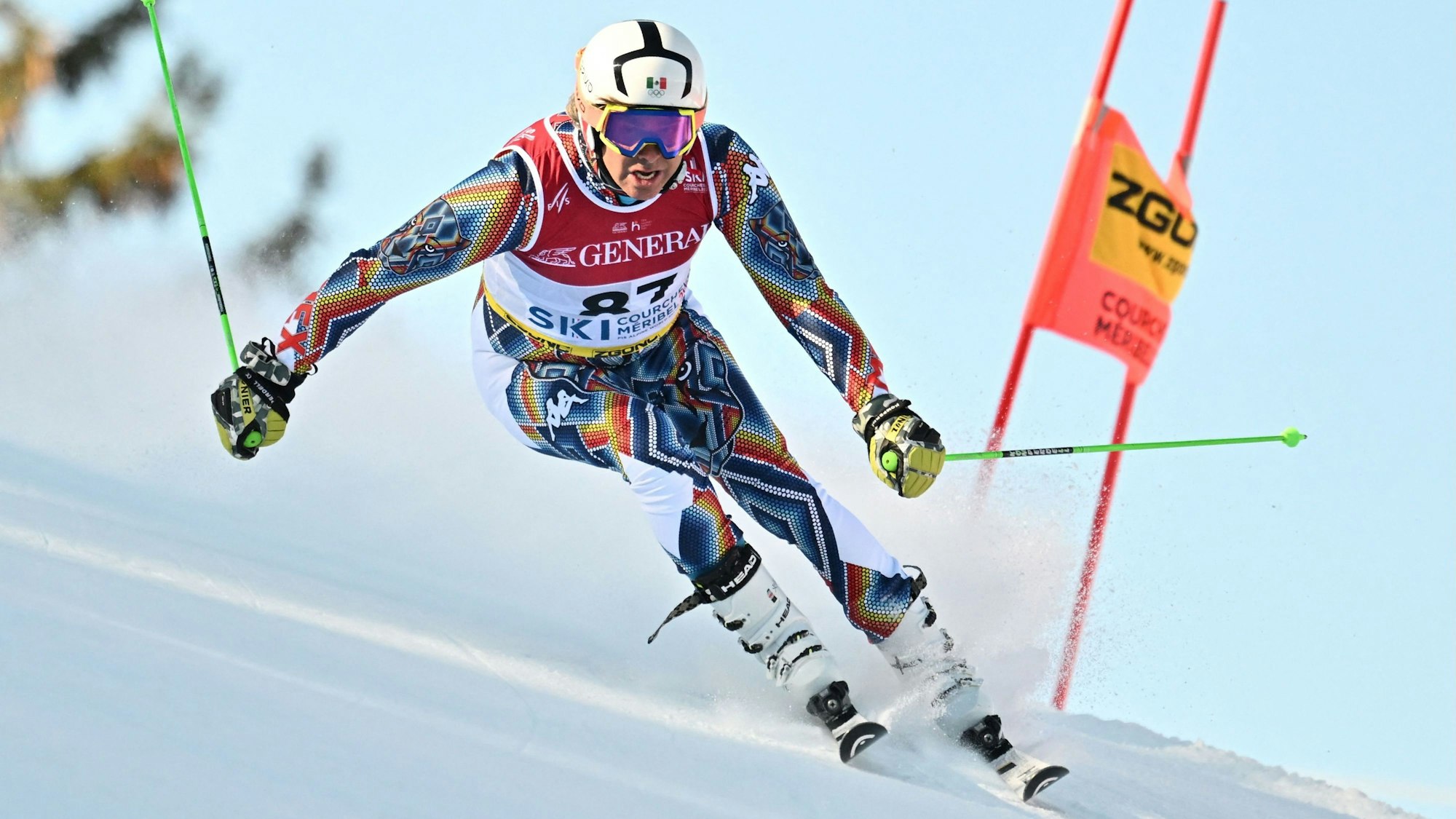 Hubertus von Hohenlohe bei seinem Auftritt im Riesenslalom während der Ski-WM.