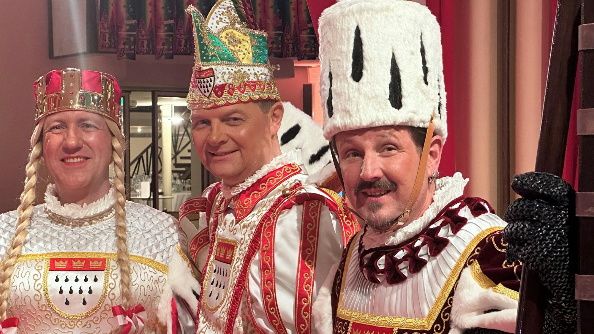 Das Kölner Dreigestirn am 6. Januar 2023 bei der Proklamation in Köln.