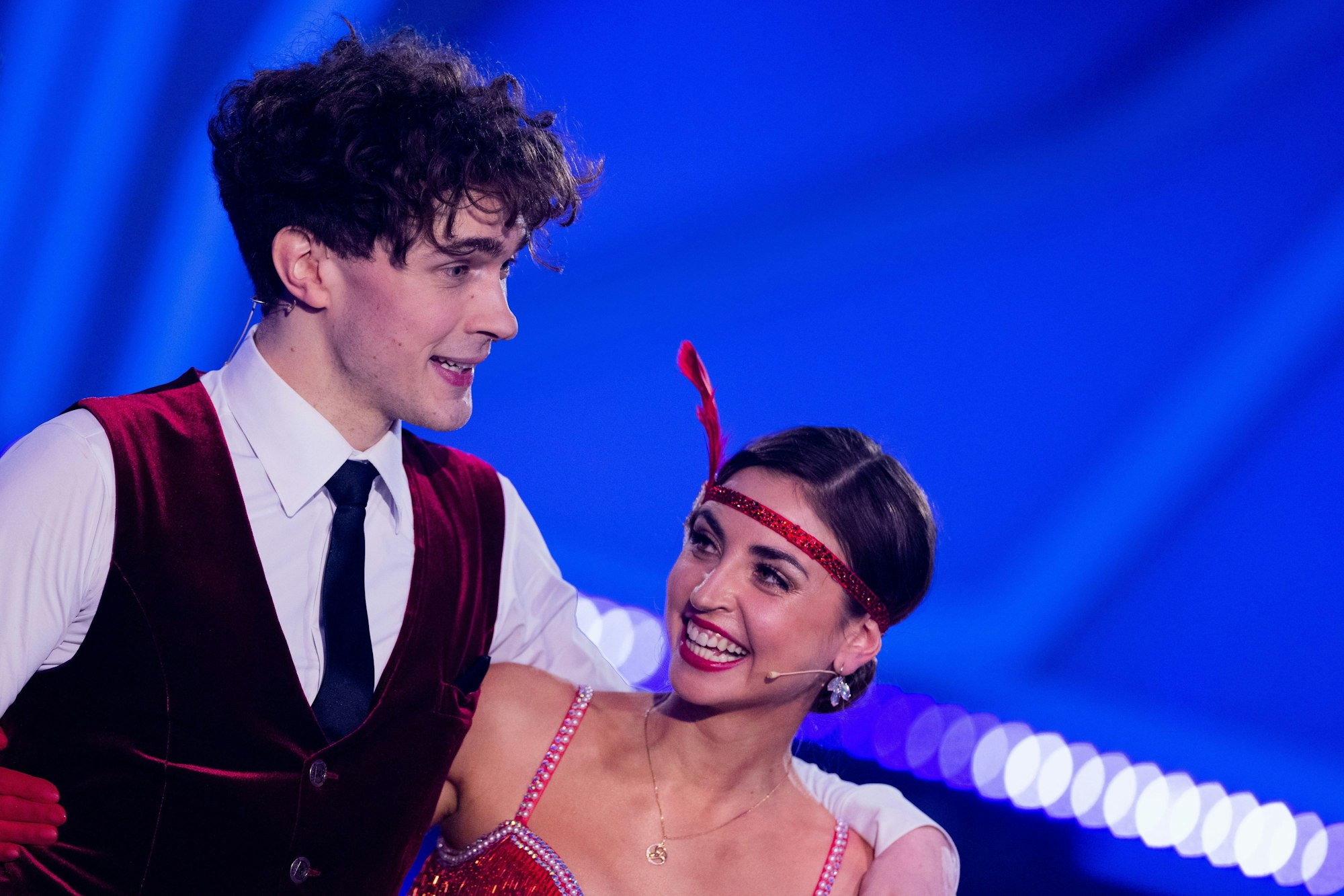Timon Krause, Mentalist, und Ekaterina Leonova, Profitänzerin in der RTL-Tanzshow "Let's Dance".