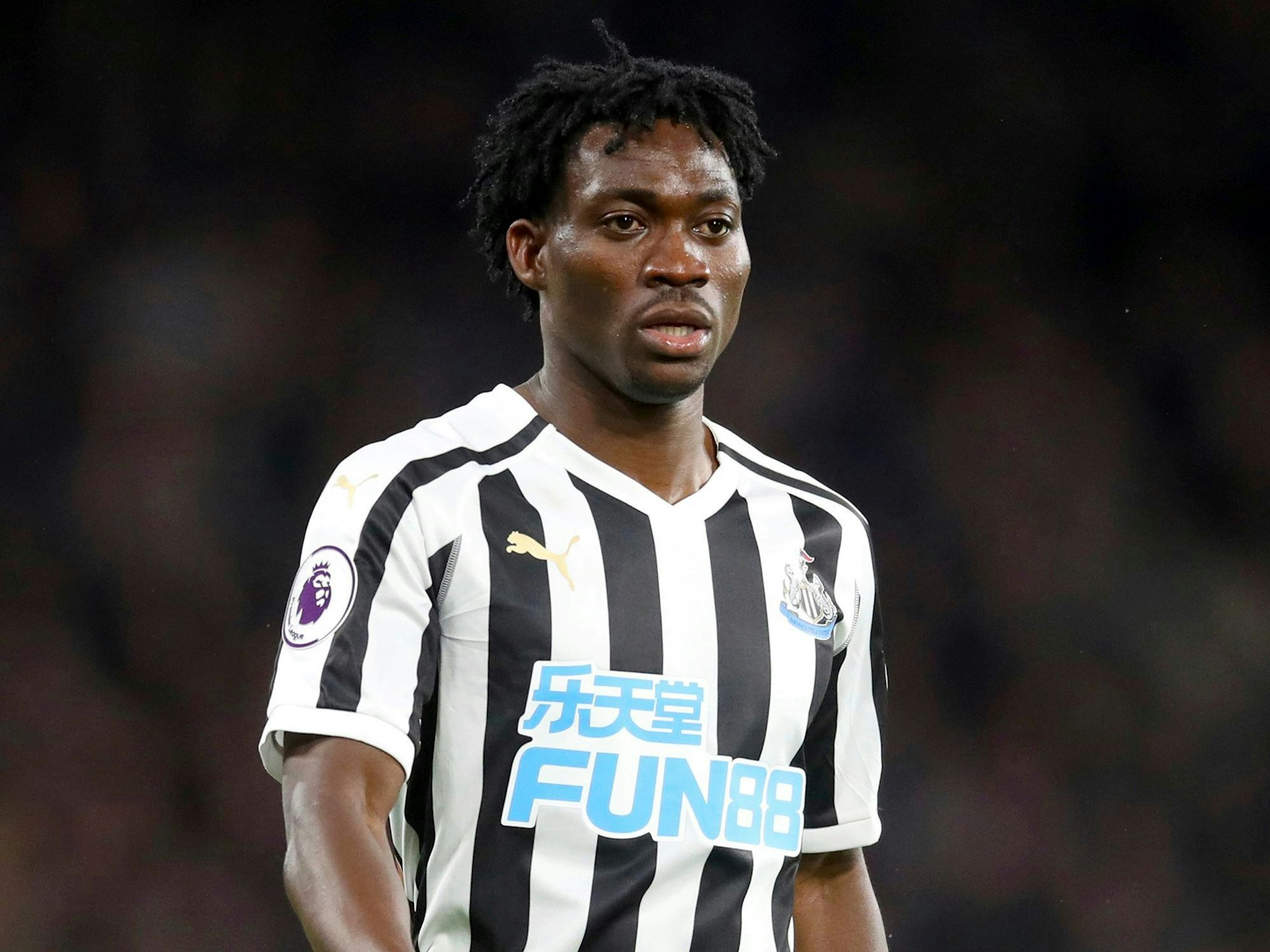 Christian Atsu im Januar 2019 im Trikot von Newcastle United.