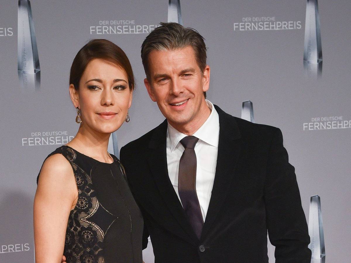 Markus Lanz und seine Frau Angela bei der Verleihung des Deutschen Fernsehpreises am 13. Januar 2016 in Düsseldorf.