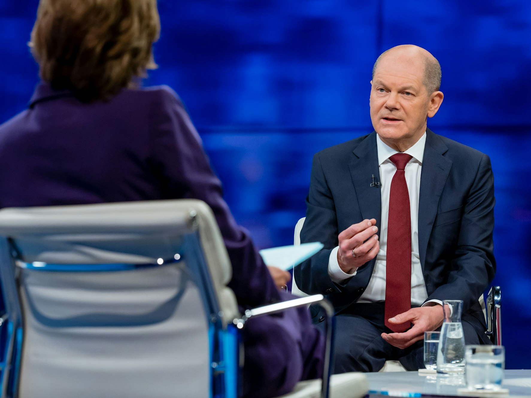 Bundeskanzler Scholz zu Gast bei Maybrit Illner (hier ein Archivfoto).