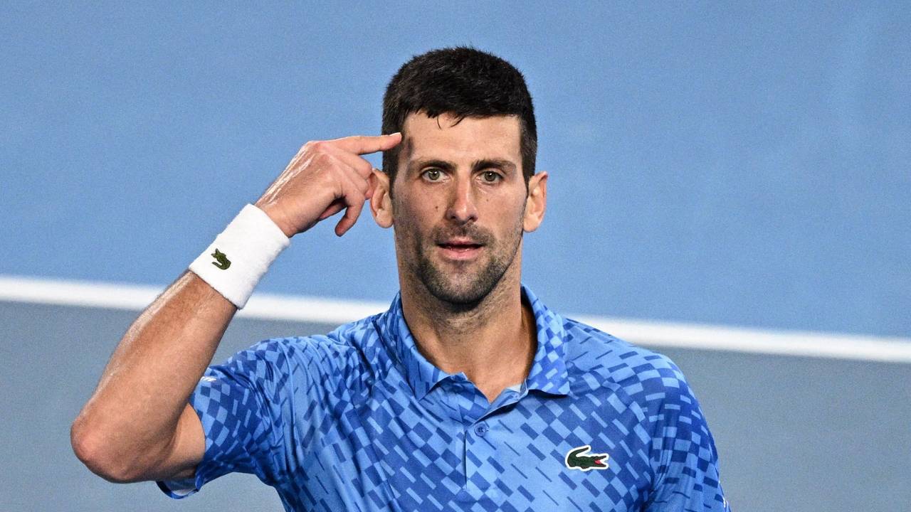 Novak Djokovic jubelt nach seinem Sieg bei den Australian Open