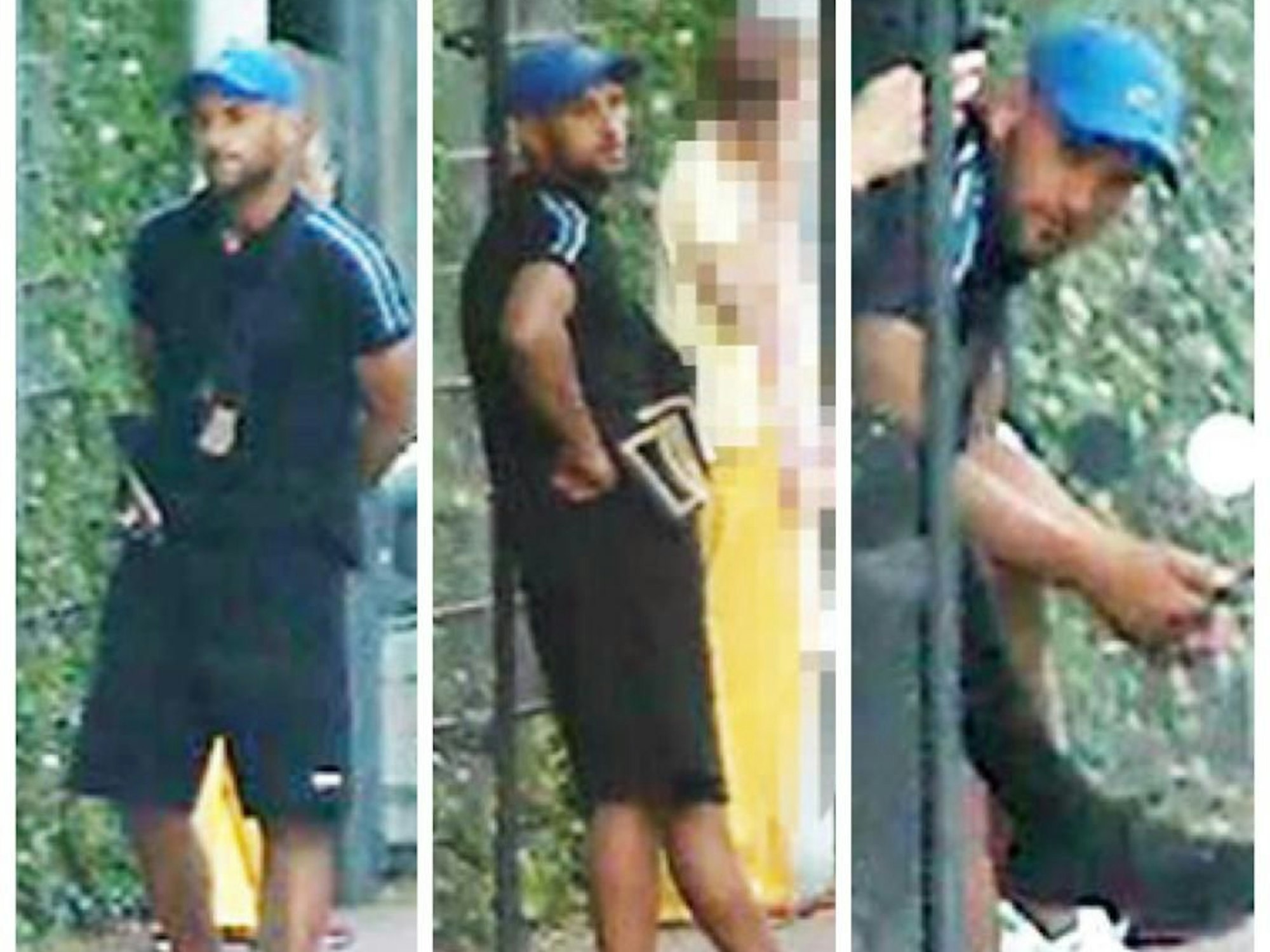 Fahndungsfotos eines mutmaßlichen Räubers.