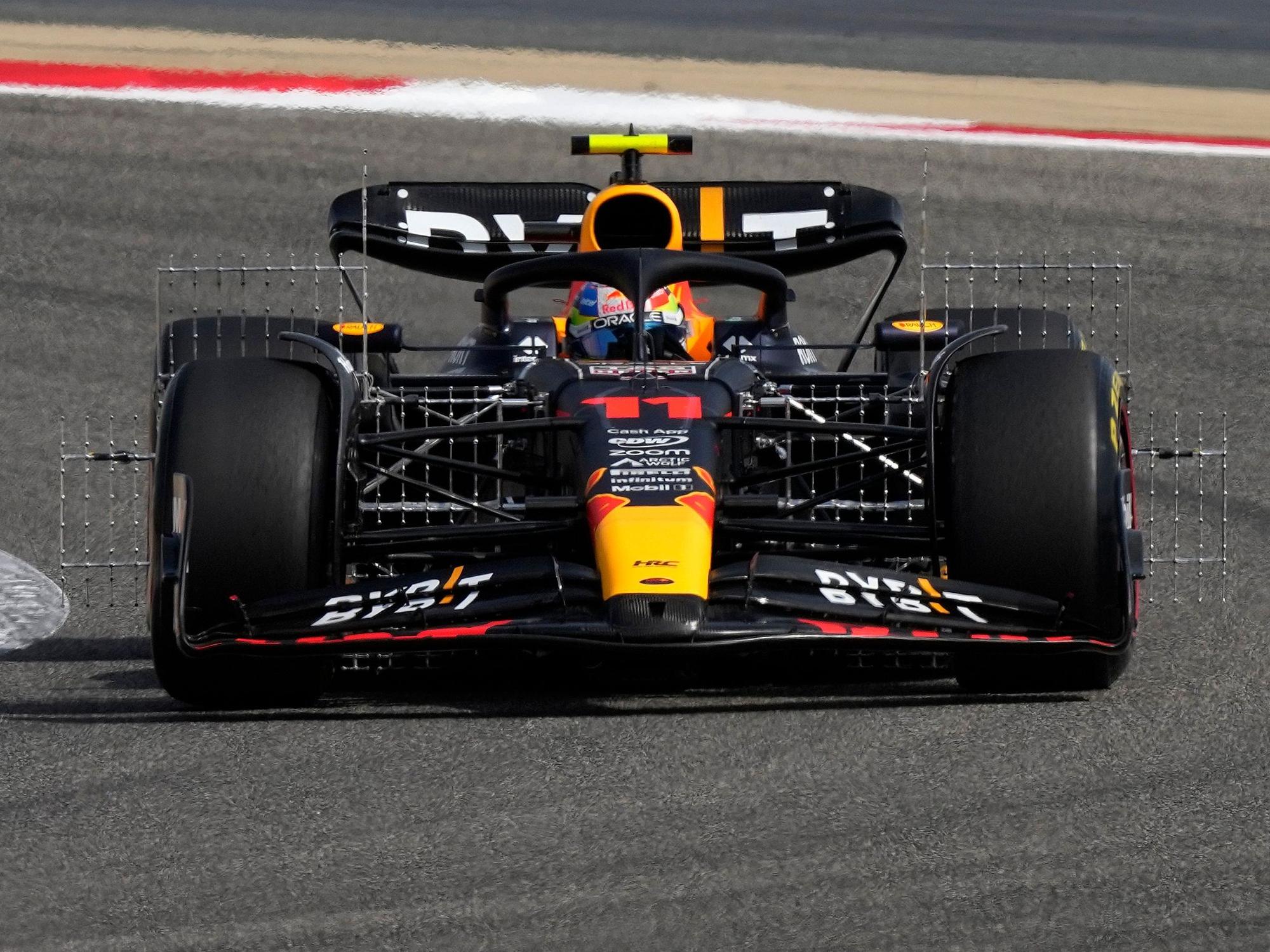 Sergio Perez aus Mexiko vom Team Red Bull in Aktion.