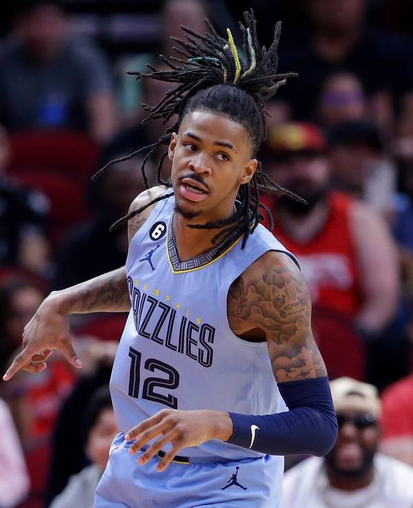 Ja Morant beim Spiel der Memphis Grizzlies gegen die Houston Rockets