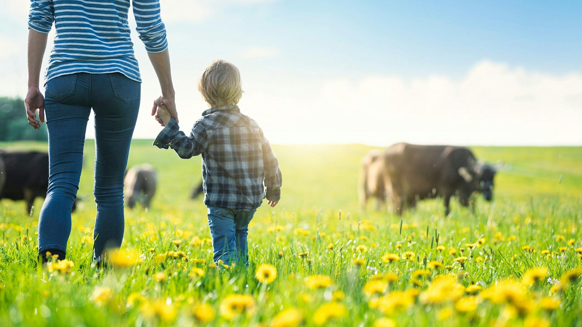 Frische Bergluft, saftige Wiesen und muhende Kühe - das erwartet Familien im wunderschönen Bayern.