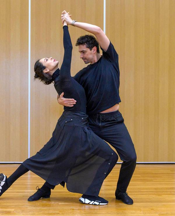 Natalia Yegorova und Andrzej Cibis beim Training für die RTL-Tanzshow „Let's Dance“ beim TTC Rot-Gold Köln.