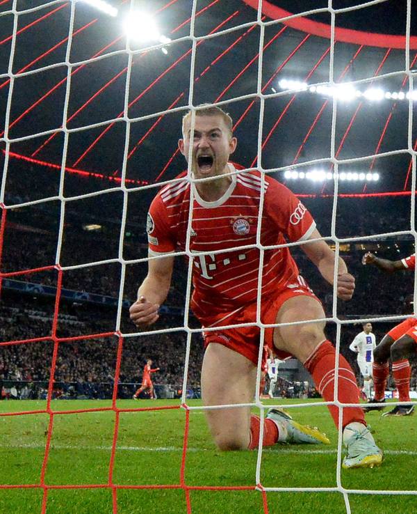 Matthijs de Ligt jubelt nach seiner Rettungstat gegen PSG.