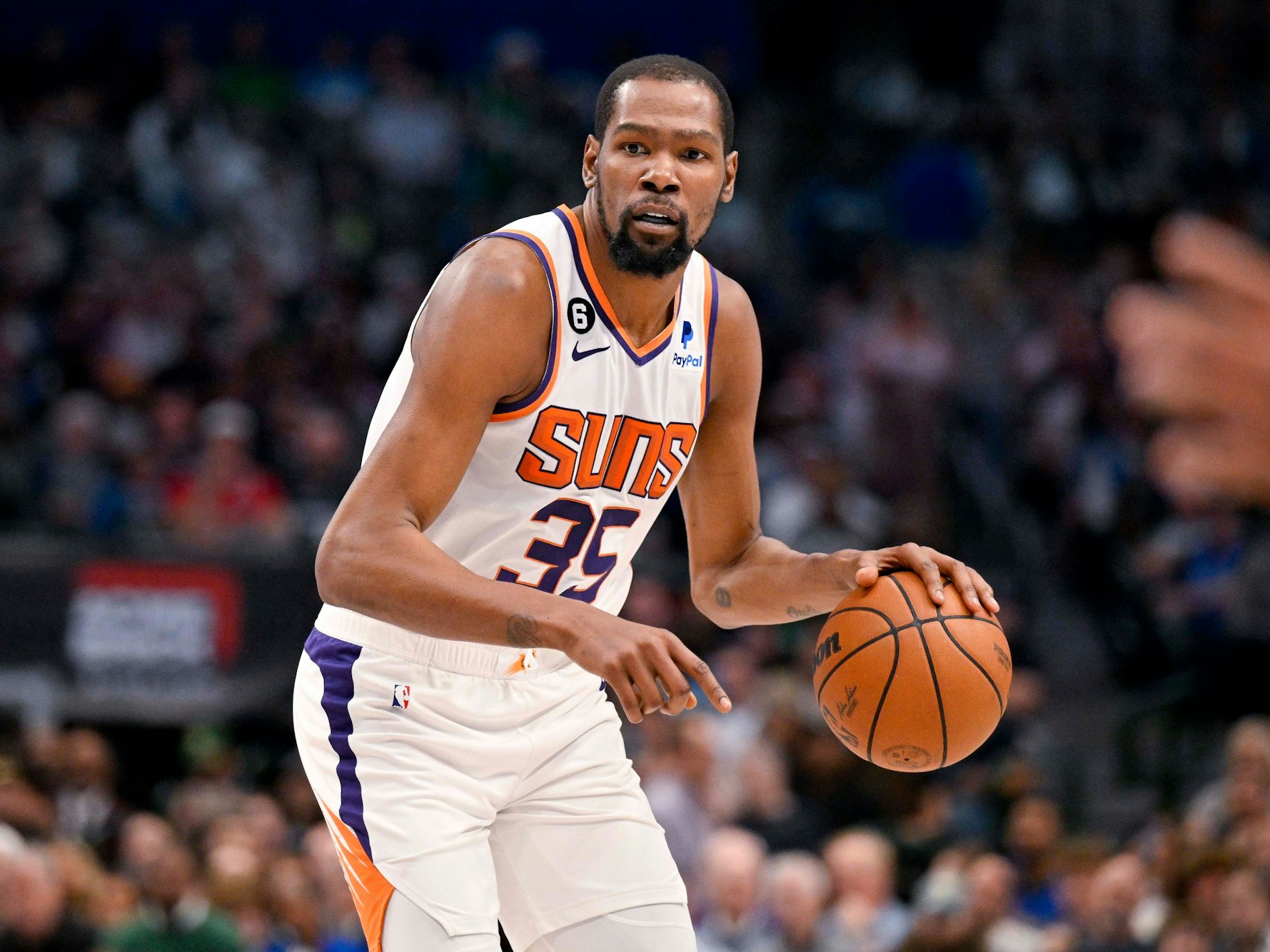 Kevin Durant am Ball.