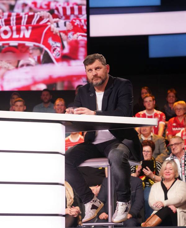 Steffen Baumgart spricht im ZDF-Sportstudio mit Dunja Hayali.