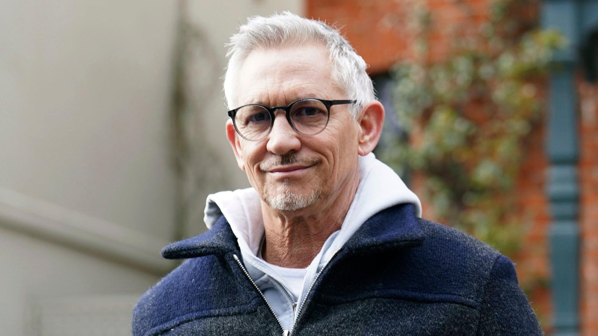 Gary Lineker vor seinem Haus in London.