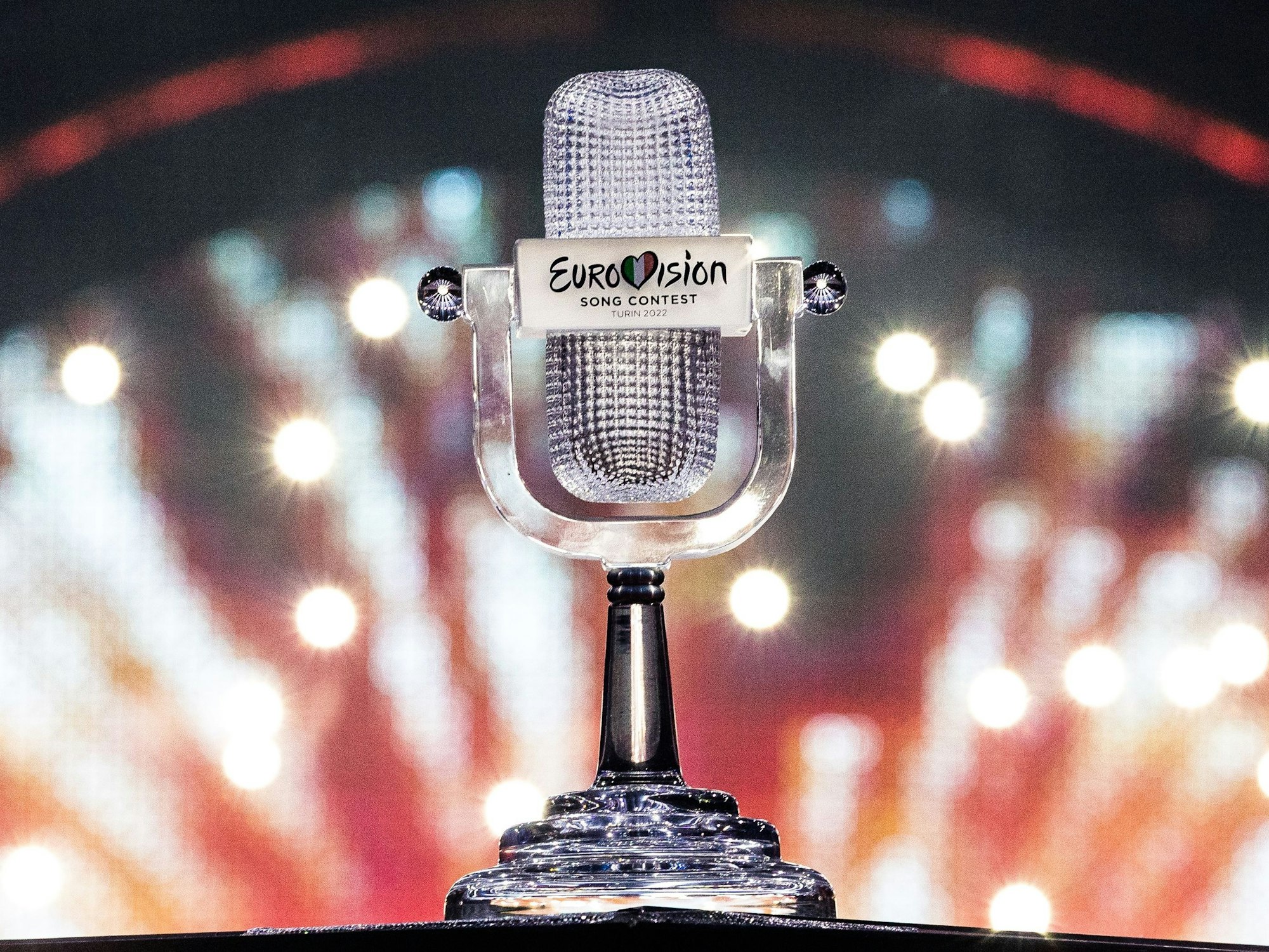 Die Trophäe des Eurovision Song Contest 2022.