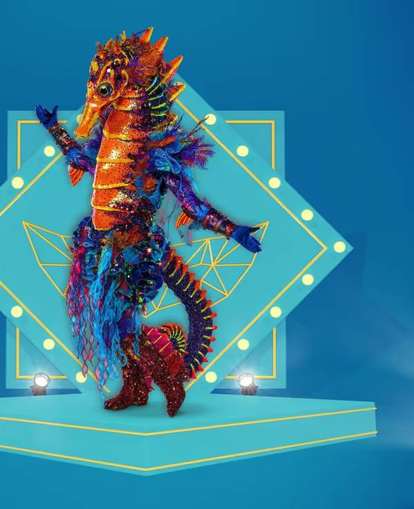 Das Seepferdchen-Kostüm von „The Masked Singer“ 2023.