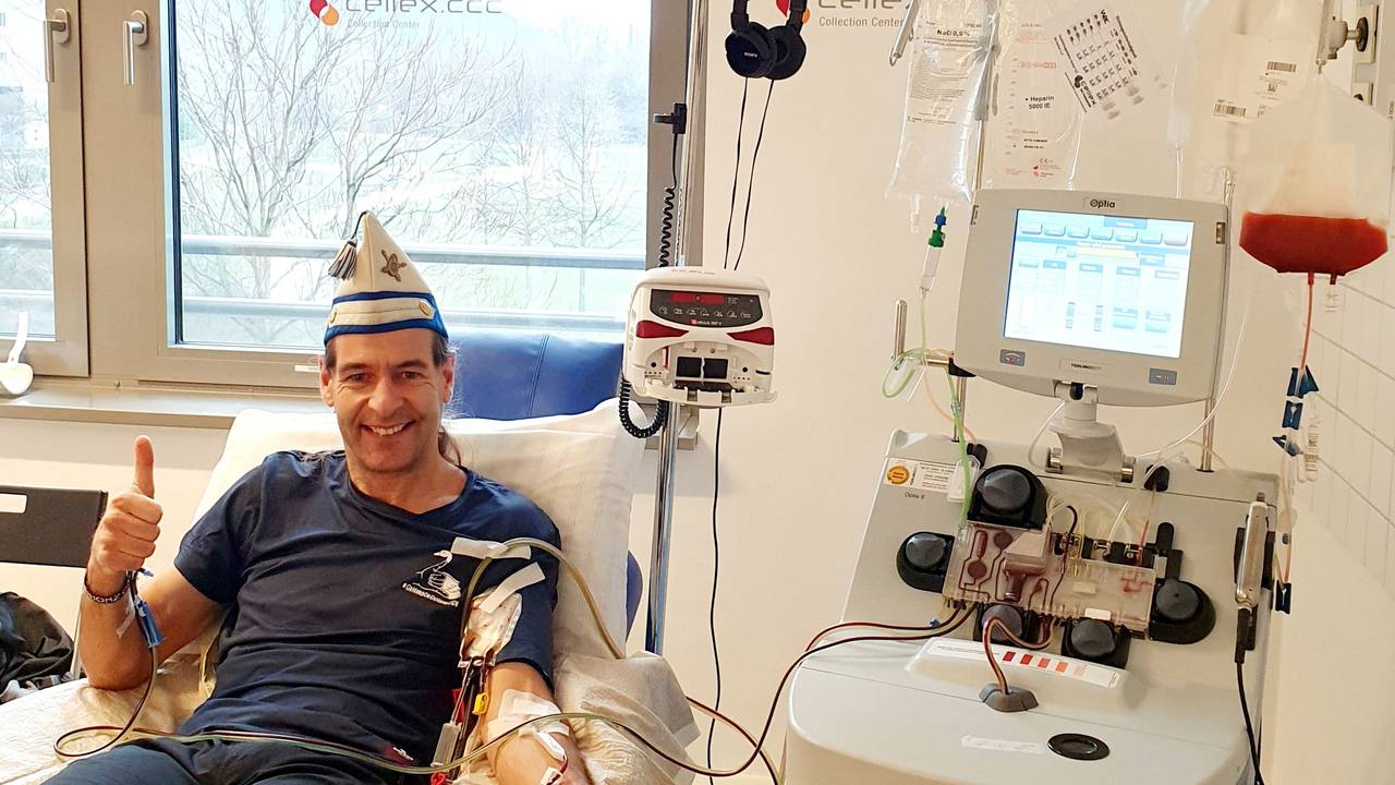 Jörg Peters während seiner Stammzellenspende.